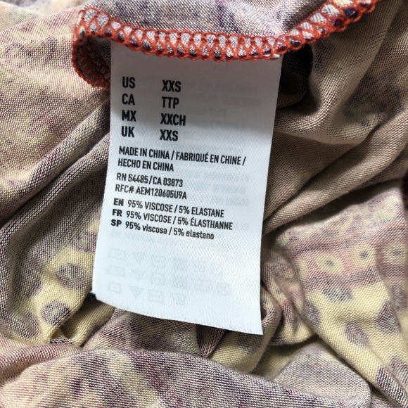 SOLD American Eagle XXS Soft & Sexy Pink Burgundy Floral Maxi Dress - Picture 12 of 14